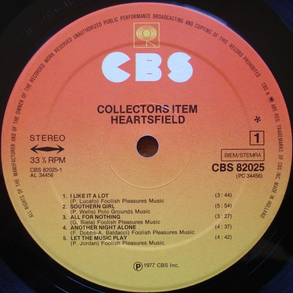 Heartsfield : Collectors Item (LP, Album)