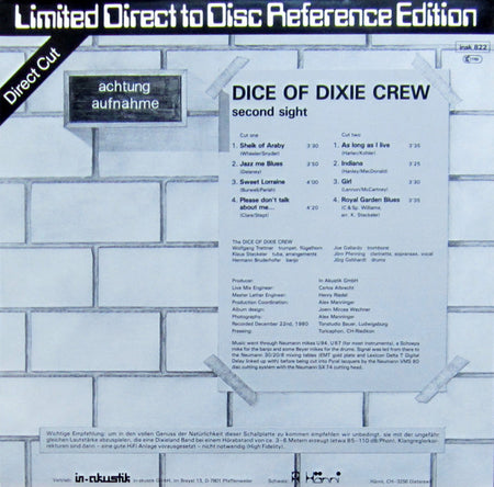 The Dice Of Dixie Crew : Second Sight (LP, Gat)