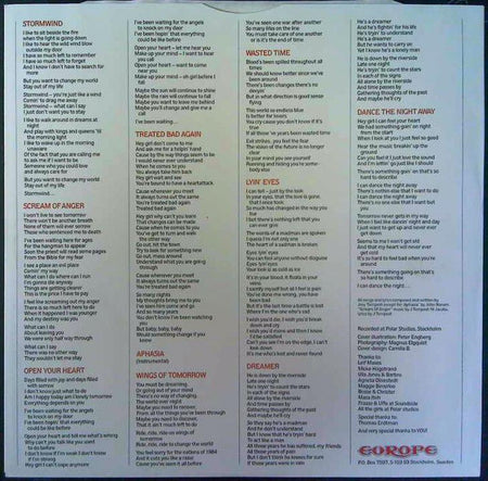 Europe (2) : Wings Of Tomorrow (LP, Album, RP, 57-)