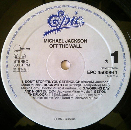 Michael Jackson : Off The Wall (LP, Album, RE, Gat)