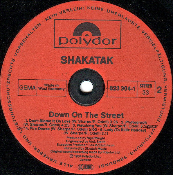 Shakatak : Down On The Street (LP, Album)