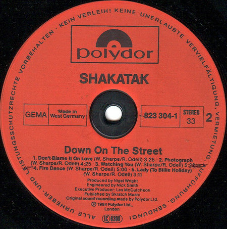 Shakatak : Down On The Street (LP, Album)