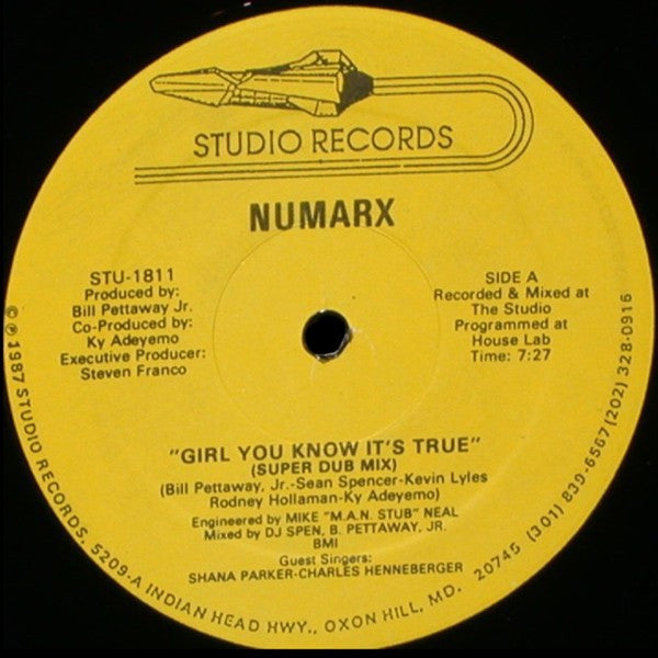 Numarx : Girl You Know It's True (12")