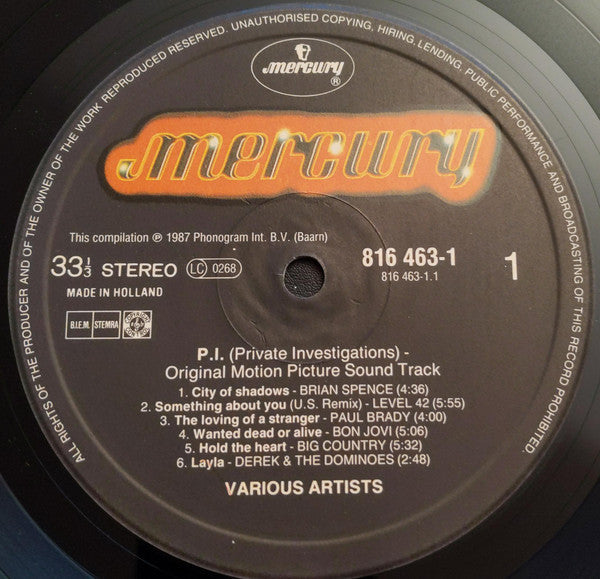 Various : P.I. Private Investigations (LP)