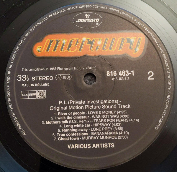 Various : P.I. Private Investigations (LP)