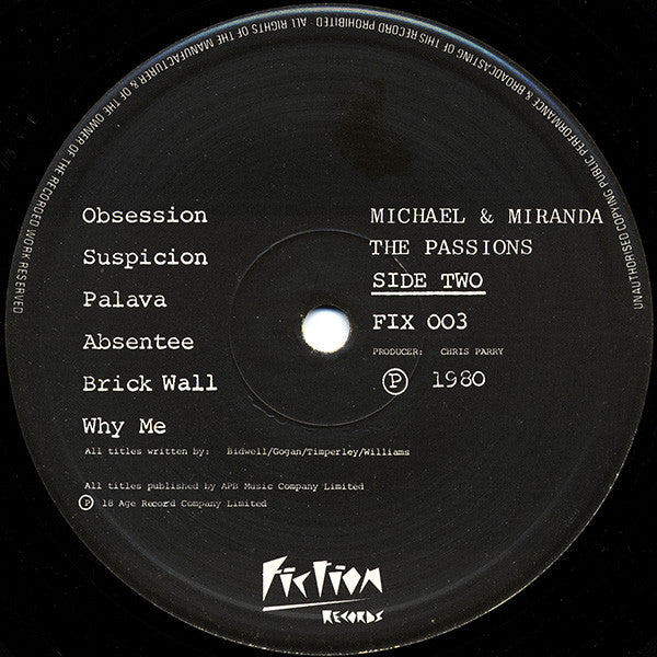 The Passions : Michael & Miranda (LP, Album)