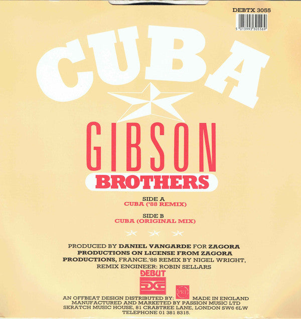 Gibson Brothers : Cuba ('88 Remix) (12")