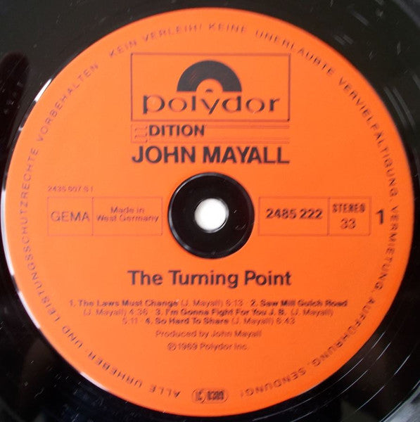 John Mayall : The Turning Point (LP, Album, RE)