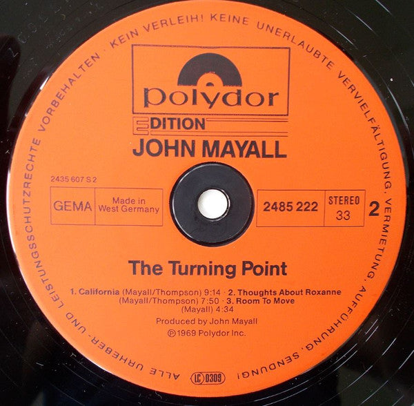John Mayall : The Turning Point (LP, Album, RE)