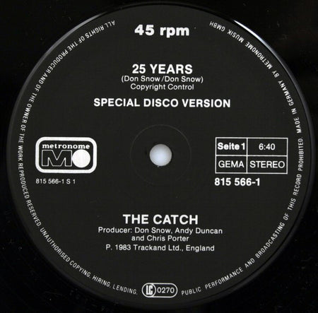 The Catch : 25 Years (12", Maxi)
