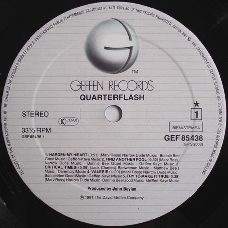 Quarterflash : Quarter Flash (LP, Album)