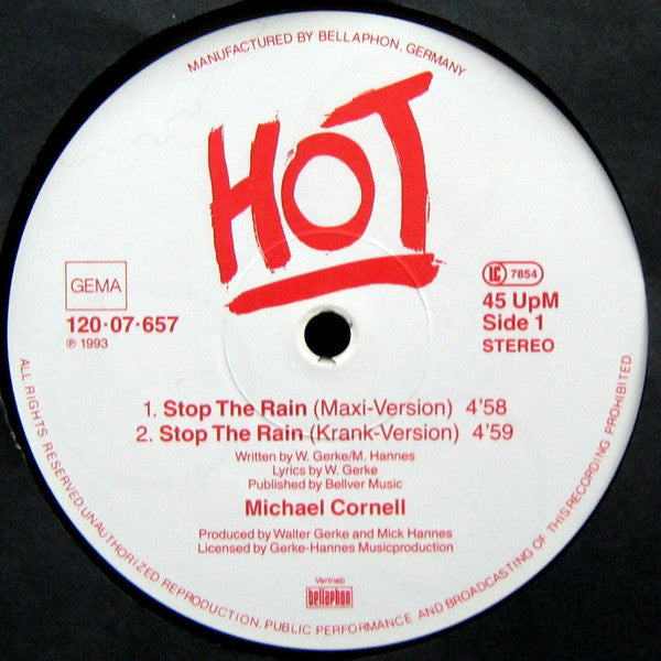 Michael Cornell : Stop The Rain (12", Maxi)