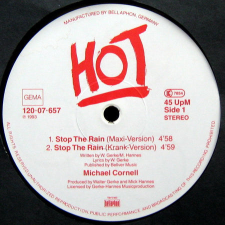 Michael Cornell : Stop The Rain (12", Maxi)