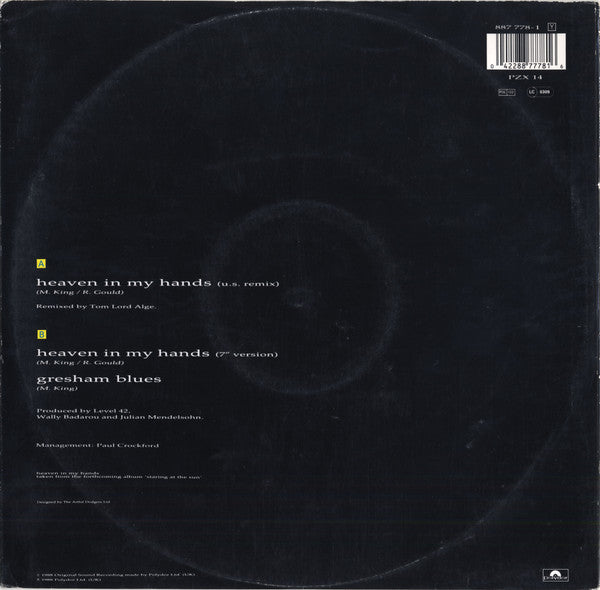 Level 42 : Heaven In My Hands (U.S. Remix) (12")
