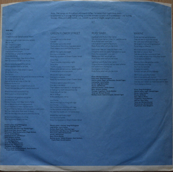 Donald Fagen : The Nightfly (LP, Album)