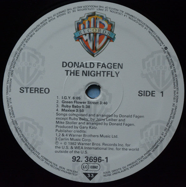 Donald Fagen : The Nightfly (LP, Album)