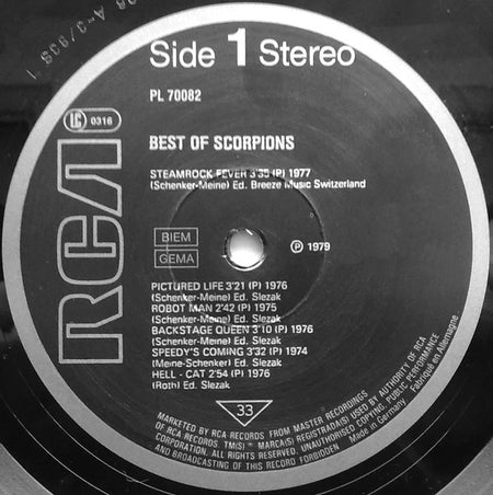 Scorpions : Best Of Scorpions (LP, Comp, RE)