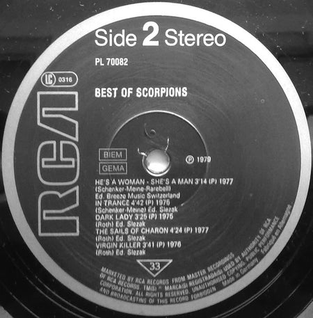 Scorpions : Best Of Scorpions (LP, Comp, RE)