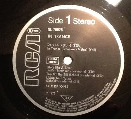 Scorpions : In Trance (LP, Album, RE)