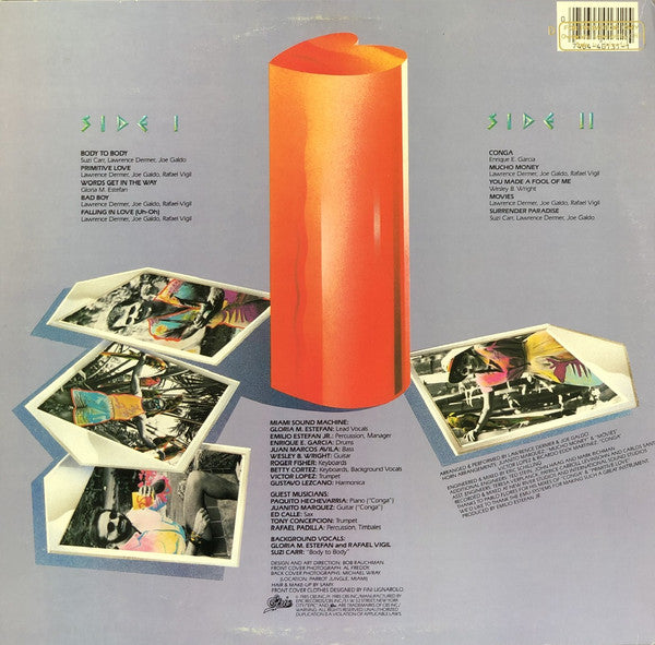 Miami Sound Machine : Primitive Love (LP, Album, Car)