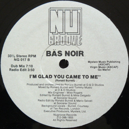 Bas Noir : I'm Glad You Came To Me (12")