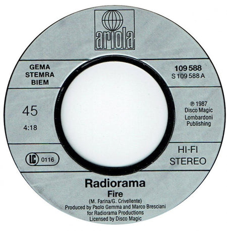Radiorama : Fire (7", Single)