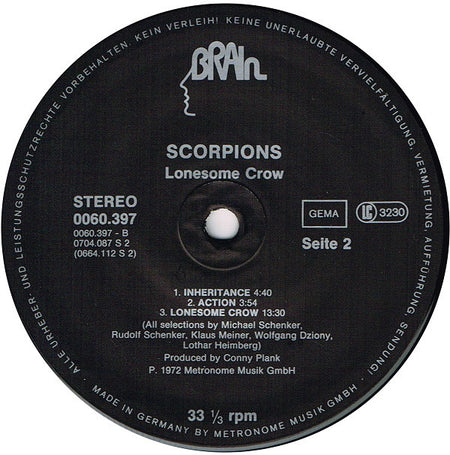 Scorpions : Lonesome Crow (LP, Album, RE)