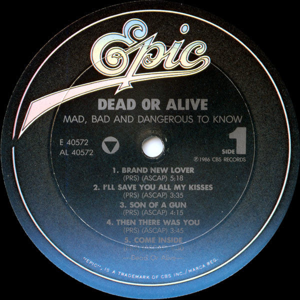 Dead Or Alive : Mad, Bad And Dangerous To Know (LP, Album, Car)
