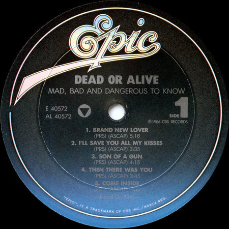 Dead Or Alive : Mad, Bad And Dangerous To Know (LP, Album, Car)