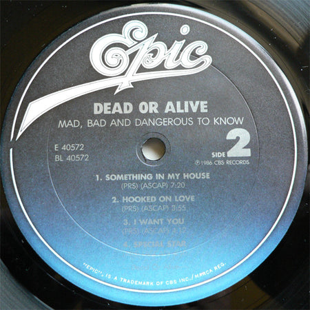 Dead Or Alive : Mad, Bad And Dangerous To Know (LP, Album, Car)