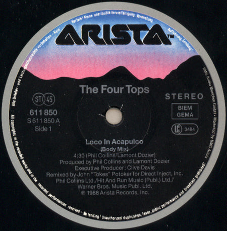 Four Tops : Loco In Acapulco (12", Maxi)