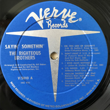 The Righteous Brothers : Sayin' Somethin' (LP, Album, Mono)