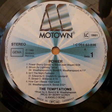 The Temptations : Power (LP, Album)