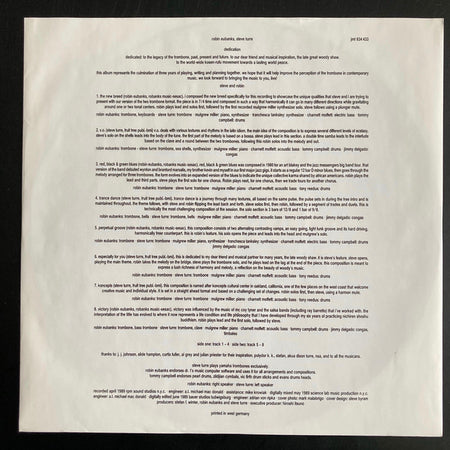 Steve Turre, Robin Eubanks : Dedication (LP, Album)