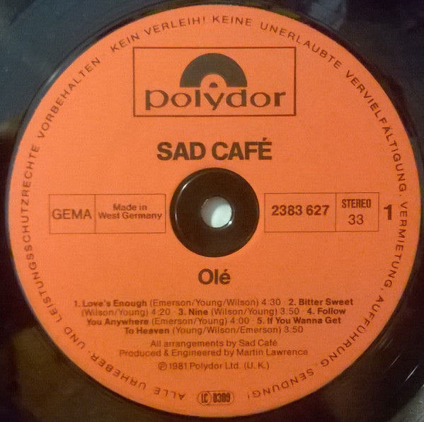 Sad Café : Olé (LP, Album)
