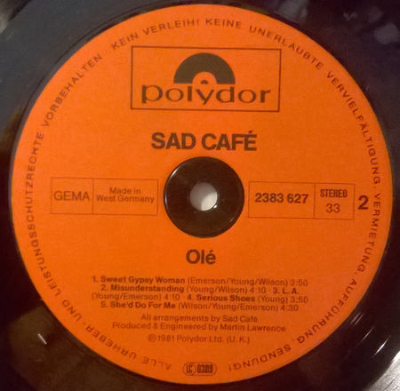 Sad Café : Olé (LP, Album)