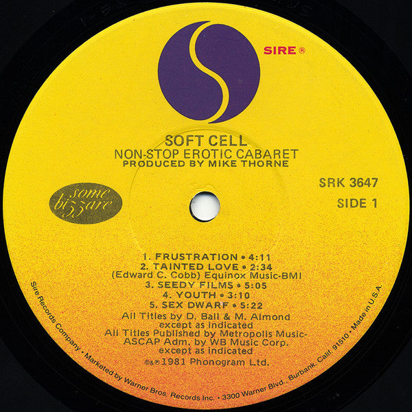 Soft Cell : Non-Stop Erotic Cabaret (LP, Album, Jac)