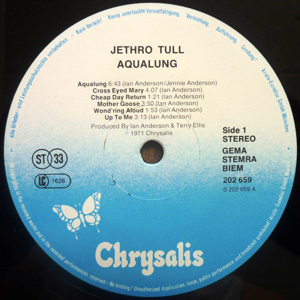 Jethro Tull : Aqualung (LP, Album, RE, Tex)