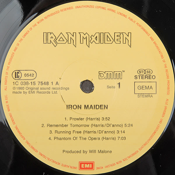 Iron Maiden : Iron Maiden (LP, Album, RE)