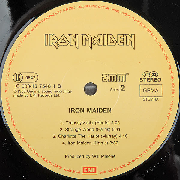 Iron Maiden : Iron Maiden (LP, Album, RE)
