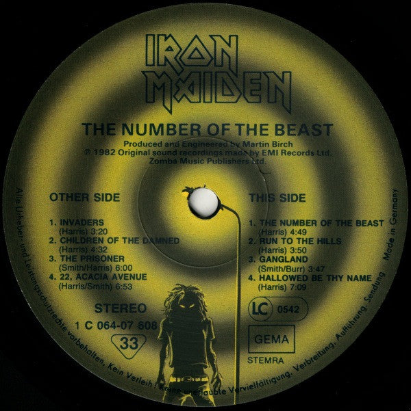 Iron Maiden : The Number Of The Beast (LP, Album)