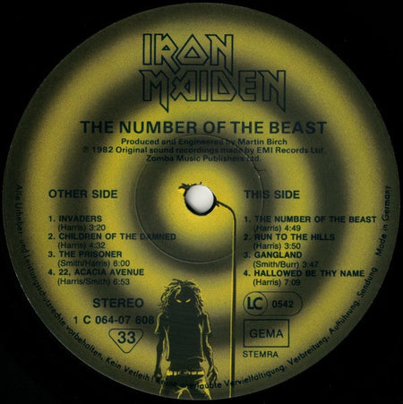 Iron Maiden : The Number Of The Beast (LP, Album)