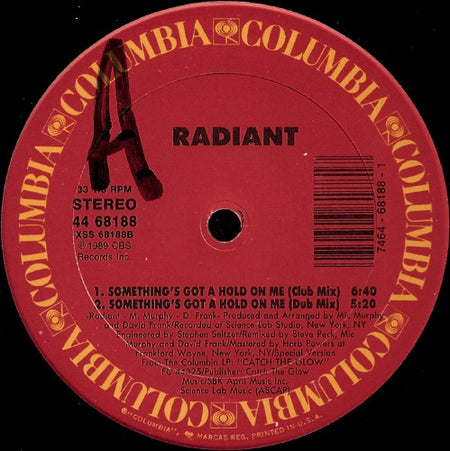Radiant (2) : Something's Got A Hold On Me (12")