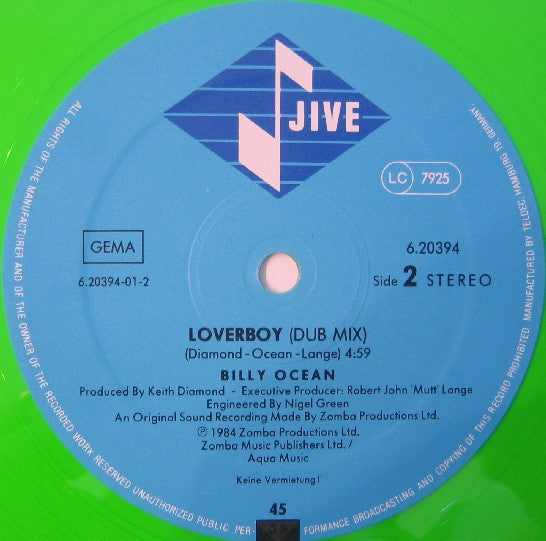 Billy Ocean : Loverboy (12", Maxi, Gre)