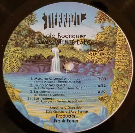 Lalo Rodriguez : Simplemente.... Lalo (LP, Album)