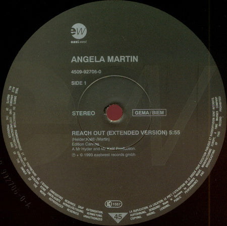 Angela Martin : Reach Out (12", Maxi)