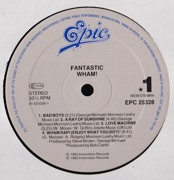 Wham! : Fantastic (LP, Album, RE)