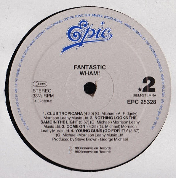 Wham! : Fantastic (LP, Album, RE)