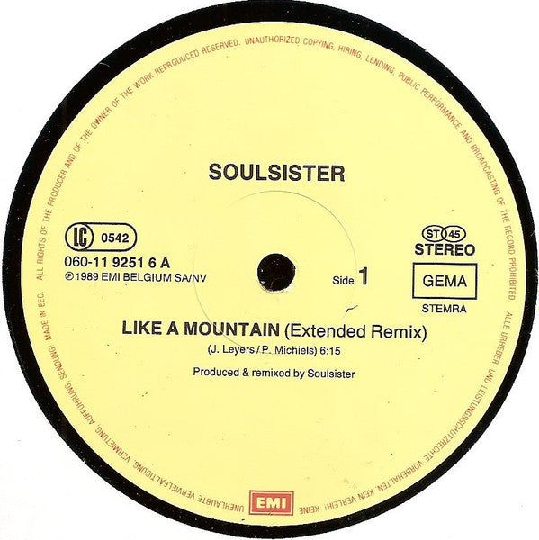 Soulsister : Like A Mountain (12")