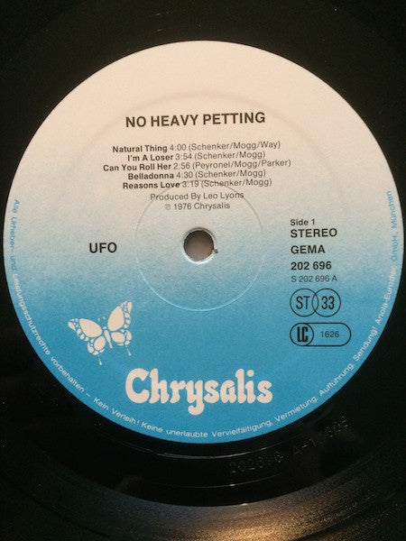 UFO (5) : No Heavy Petting (LP, Album, RE)